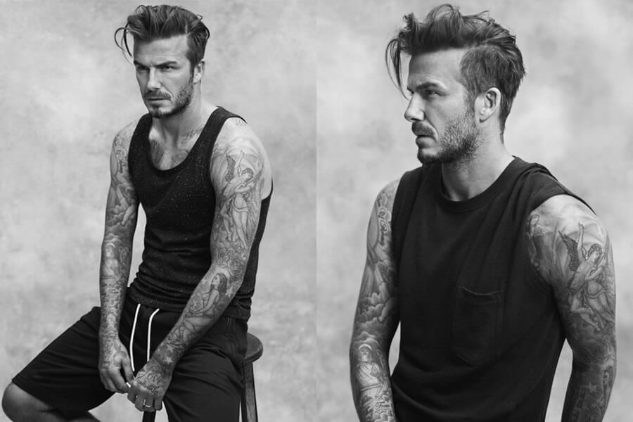 David Beckham dalam pemotretan untuk produk H&M